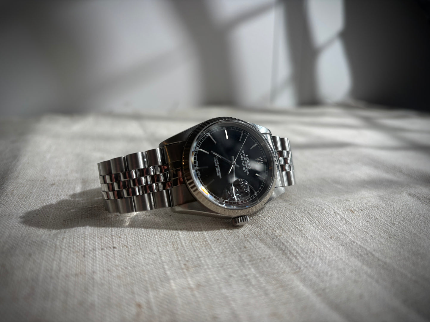 Rolex Date Just 16234 Chemin de fer