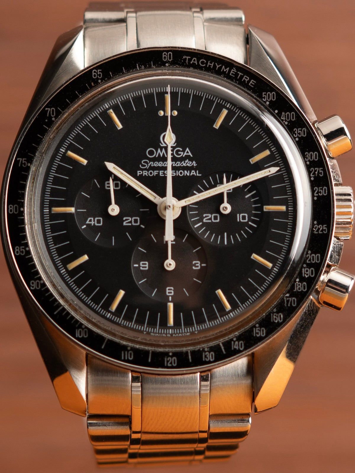 Omega Speedmaster Professional réf. 3570.50, cadran noir au tritium et lunette tachymétrique