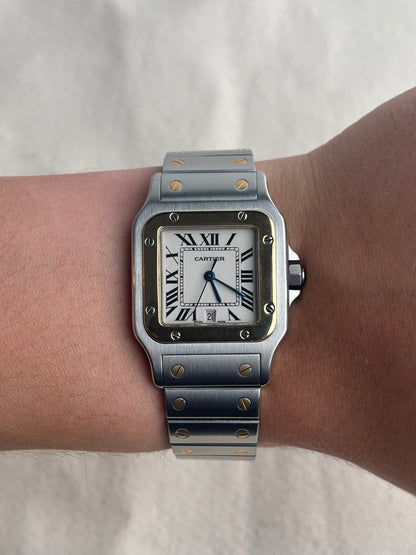 Cartier Santos Galbée Réf. 1566 Bi-Ton Automatique 2017 – Full Set Carte & Boîte